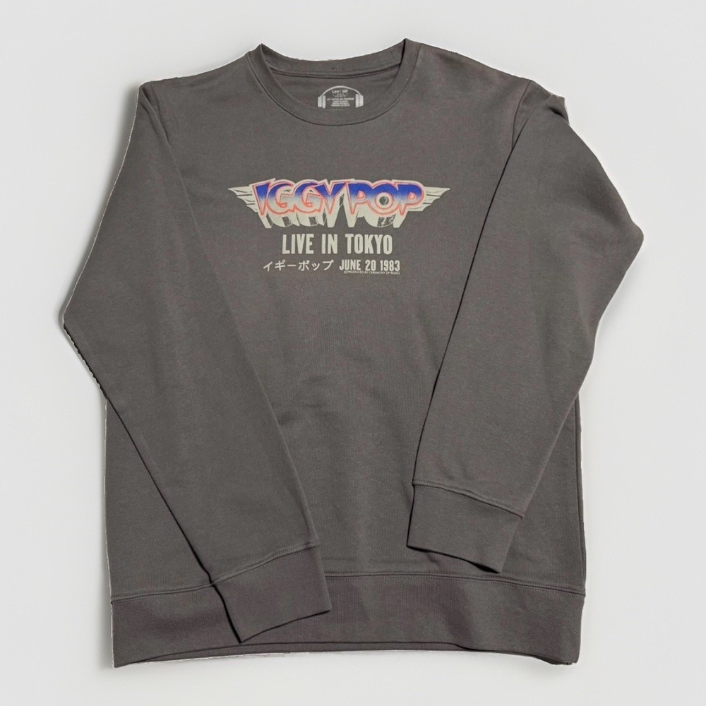 Lee x Iggy Pop Live in Tokyo 1983 Sweatshirt Men's Medium Gray Crewneck